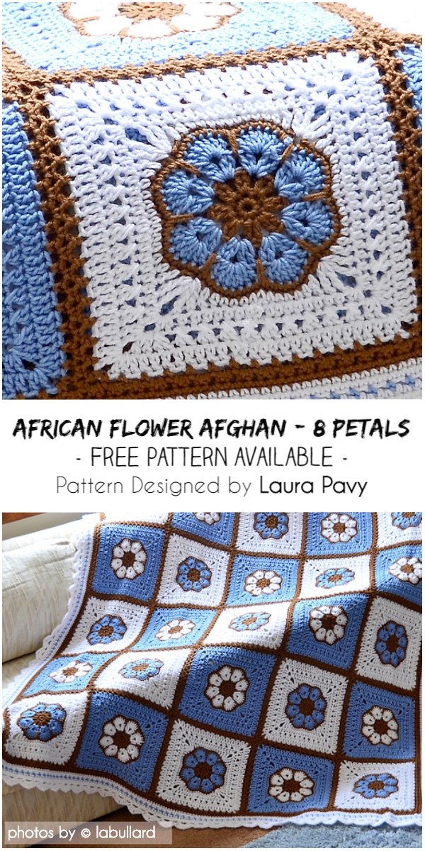Stunning African Flower Afghan With 8 Petals,Queen Size Comforter Dimensions Centimeters